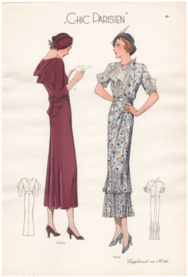 chic parisien fashion illustration 1934